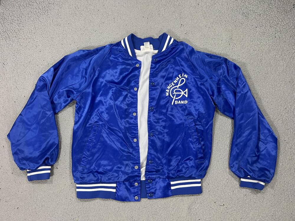 Vintage Hartwell Jacket Mens Small Blue Satin Wangenheim Band Varsity Made USA